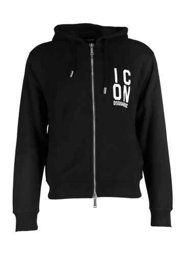 Черен суичър с качулка Dsquared2