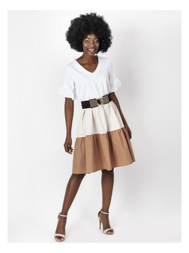 PERSO Woman's Women's tricolor light midi dress