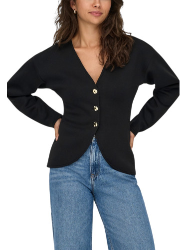 Само черен кардиган с копчета