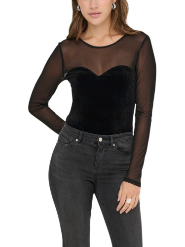 Черна блуза с дълги ръкави