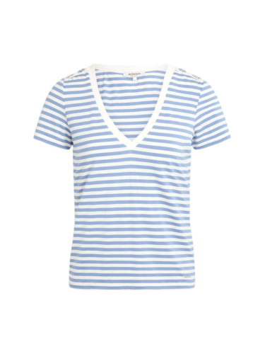 Тениска с райета и V-образно деколте