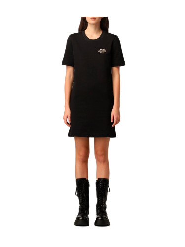 Черна рокля с качулка Love Moschino