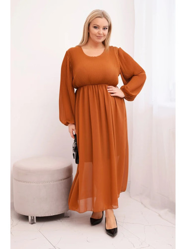 Плисирана рокля с големи размери Kesi Włoski