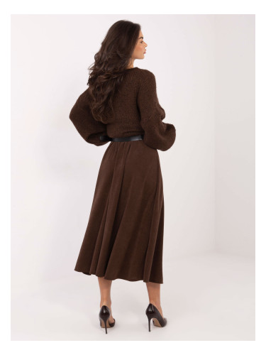 Кафява пола с А-силует