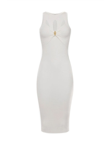 Бяла миди рокля на Elisabetta Franchi