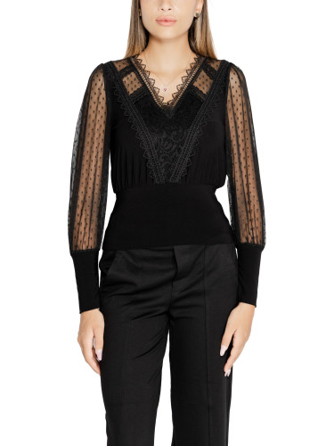 Черна дантелена блуза Morgan De Toi