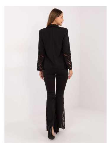 Черни панталони с дантела