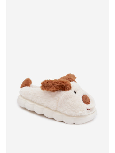 Детски пухкави пантофи с куче