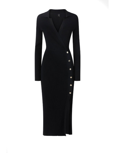 Елегантна черна рокля-риза Pinko