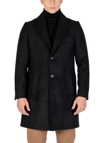 Мъжко черно палто Yos