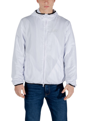 Бяло мъжко спортно яке EA7