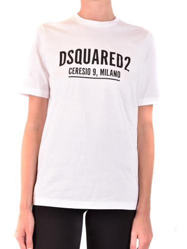 Бяла тениска с къс ръкав Dsquared2