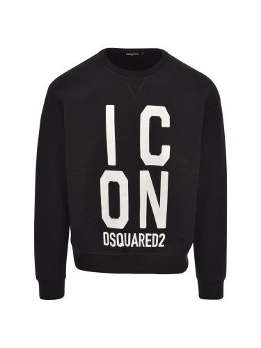 Черен суитшърт Dsquared2 ICON
