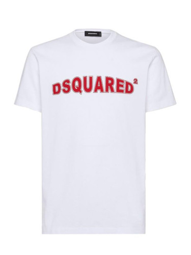 Бяла тениска с къс ръкав Dsquared2