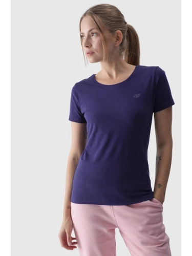 Дамска обикновена тениска с лого на 4F