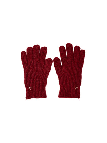 Червени плетени ръкавици