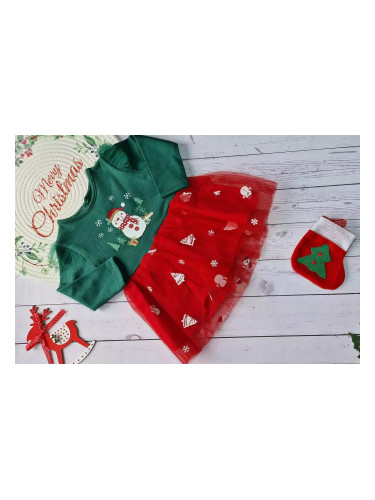 Бебешка коледна рокля Snowman