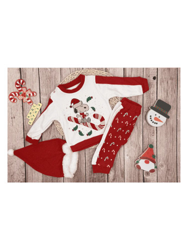 Бебешки коледен комплект с шапка