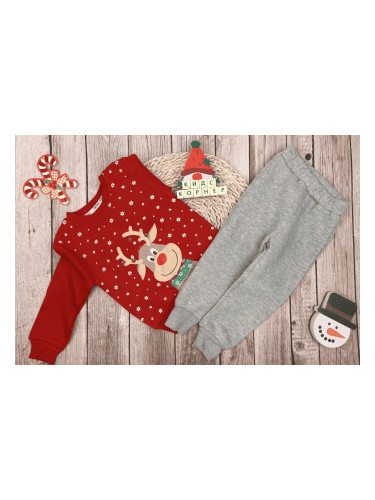 Бебешки коледен комплект от две части Еленче