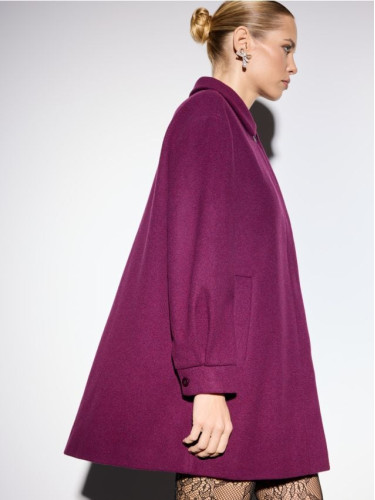 Mohito - Палто с вълна - тъмно лилаво