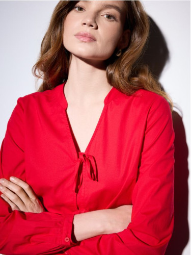 Mohito - Блуза с детайл възел - червен