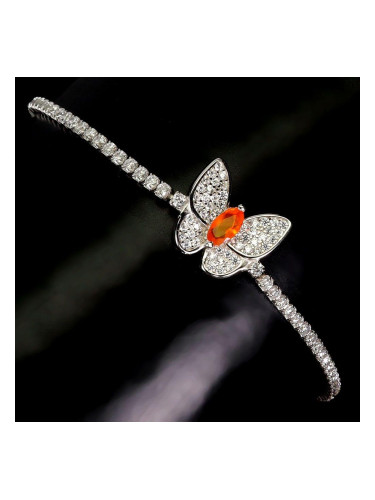 Гривна с огнен опал и цирконий