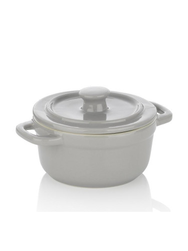 Керамично гювече KELA MALIN с капак - Ø14 см - цвят светлосив