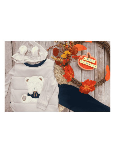 Бебешки комплект с елек Срамежливка