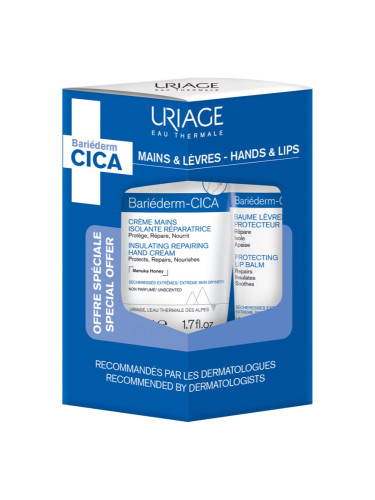 Uriage Bariéderm Cica Hands & Lips Set комплект за много суха кожа