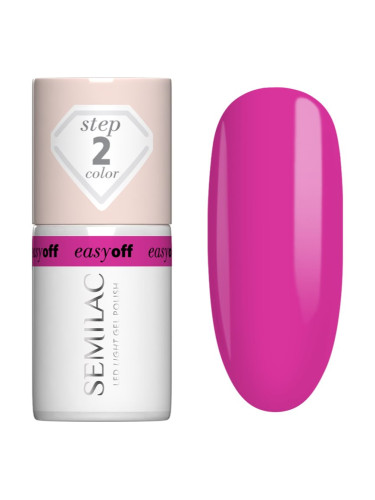 Semilac Easy Off Step 2 гел лак за нокти с използване на UV/LED лампа цвят Magenta Crush 7 мл.