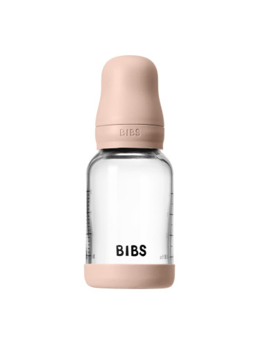 BIBS Baby Glass Bottle Round Latex шише против колики Blush 120 мл.