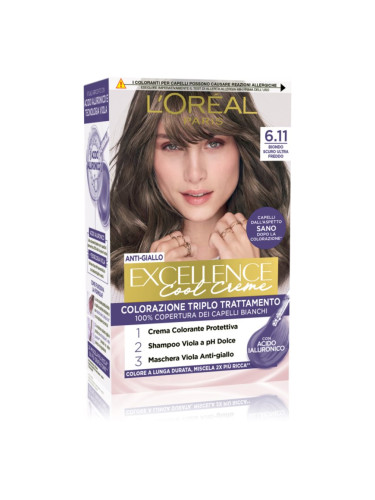 L’Oréal Paris Excellence Cool Creme боя за коса цвят 6.11 Biondo Ultra Scuro Fredo 1 бр.
