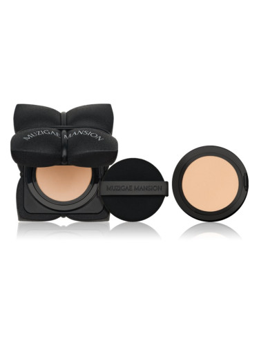 MUZIGAE MANSION Sleek Matt Cushion дълготраен грим в гъбичка SPF 50+ + резервен пълнител цвят N23 2x15 гр.