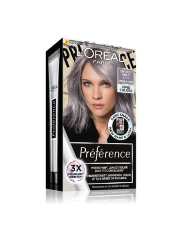 L’Oréal Paris Préférence Vivids боя за коса цвят 9.112 smokey grey 1 бр.