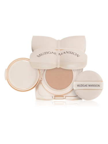 MUZIGAE MANSION Sleek Water Cushion дълготраен грим в гъбичка с хидратиращ ефект цвят N19 15 гр.