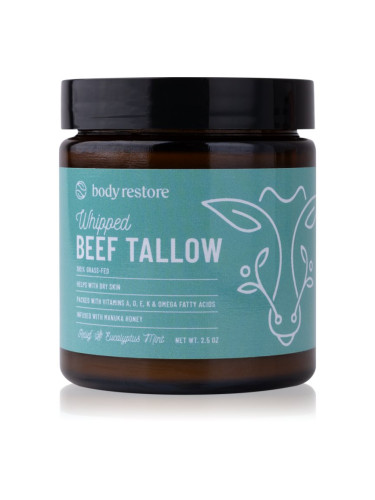 Body Restore Whipped Beef Tallow Balm Eucalyptus & Mint подхранващ крем за тяло 73 мл.