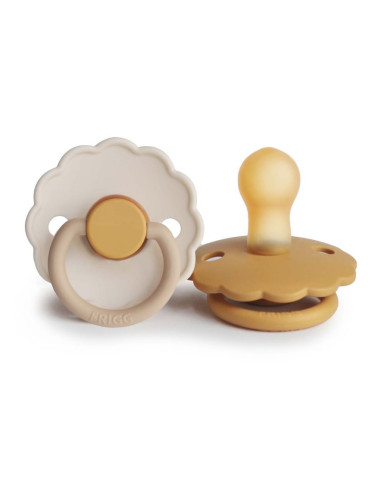 FRIGG Daisy Size 1:0-6 months биберон Chamomile/Honey gold 2 бр.