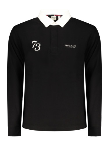 Черни мъжки поло ризи с дълъг ръкав