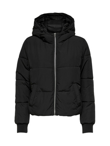 Черно зимно яке с качулка