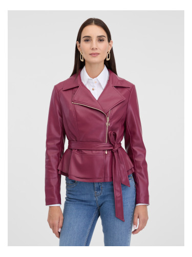 Бордо дамско яке от изкуствена кожа ORSAY