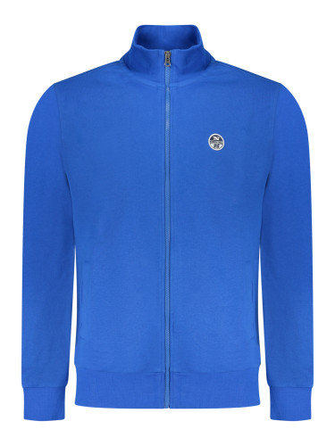 Син мъжки суитшърт с цип