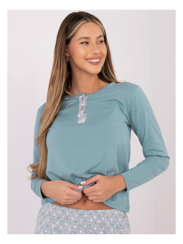 Дамска пижама в цвят мента