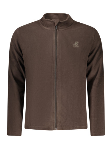 Кафяв полар суитшърт с цип