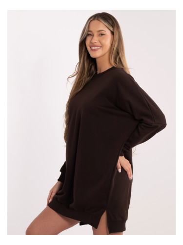 Тъмнокафява рокля с суитшърт