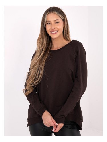 Дамски суитшърт, тъмнокафяв