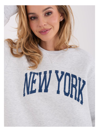 Светлосив суитшърт New York