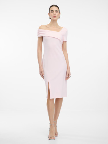 Светлорозова рокля тип „калъф“ ORSAY