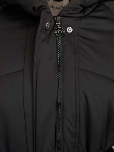 Дамско черно ватирано палто ORSAY