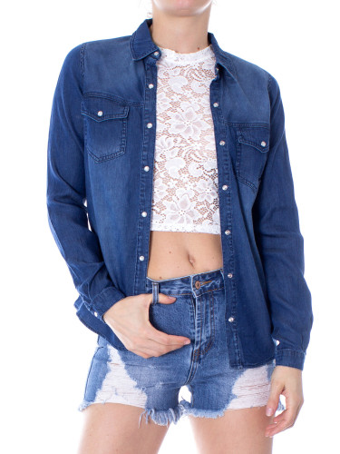 Дамска дънкова риза Vila