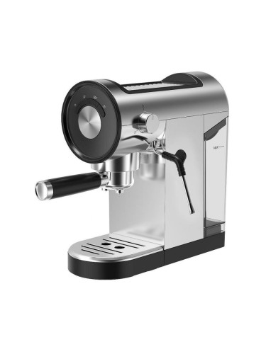 Кафемашина Finlux FEM-1877, 1150W, 20 bar, 0.9 Л, Еспресо, Възможност за мляно кафе, Парна дюза, Инокс/черен